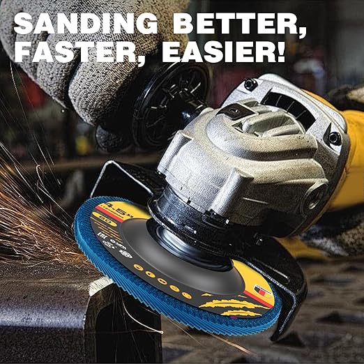 Flap Discs 4 1/2 for Angle Grinder, 12 Pcs Flap Discs 80 Grit, 4.5" x 7/8" High Density Zirconia Type 27 Flap Sanding Disc for Grinding, Rust Removal, Sanding and Finishing - 12 Packs