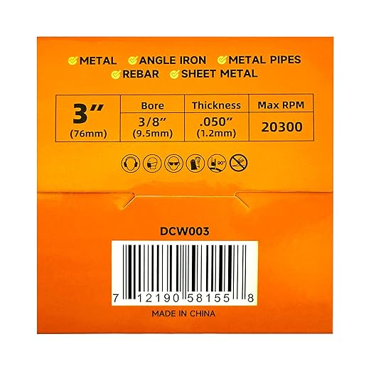 TWIN-TOWN 3" Diamond Cutting Wheel with 3/8" Arbor, Metal Cut Off Wheel, Carbide Cutting Wheel for Angle Grinder, 5000+ Cuts on Rebar, Steel, Iron, and INOX,2 Pack