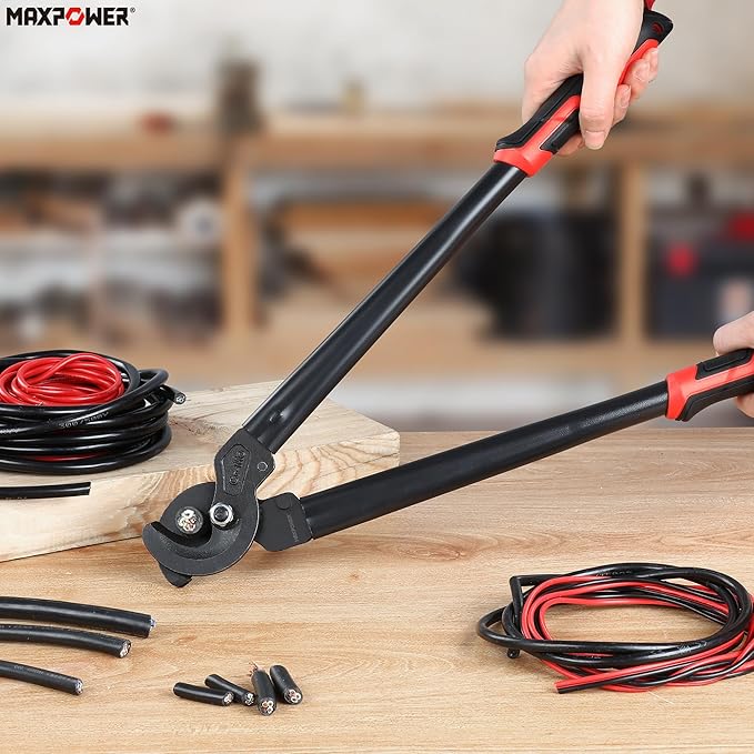 MAXPOWER Cable Cutters, 17-Inch Heavy Duty Cable Cutter for Cutting Aluminum, Copper, and Communications Cable Up to 150mm²