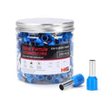 HKS 250PCS Wire Ferrule Connectors - AWG 8-10.0mm² Copper Barrel Pin Cord Ends Insulated Ferrules Terminals - E10-12 Blue