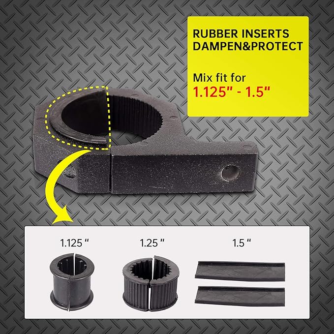 Tube Clamps - 4Pack,Cross Bar Clamp 1.125",1.25",1.5 inch,Roll Cage Clamp for Bar Diameter 1-1/8", 1-1/4",1-1/2" Mounting Bracket, Motorcycle Crash Bar Led pod Light Mount(28/32/38mm Clamp)