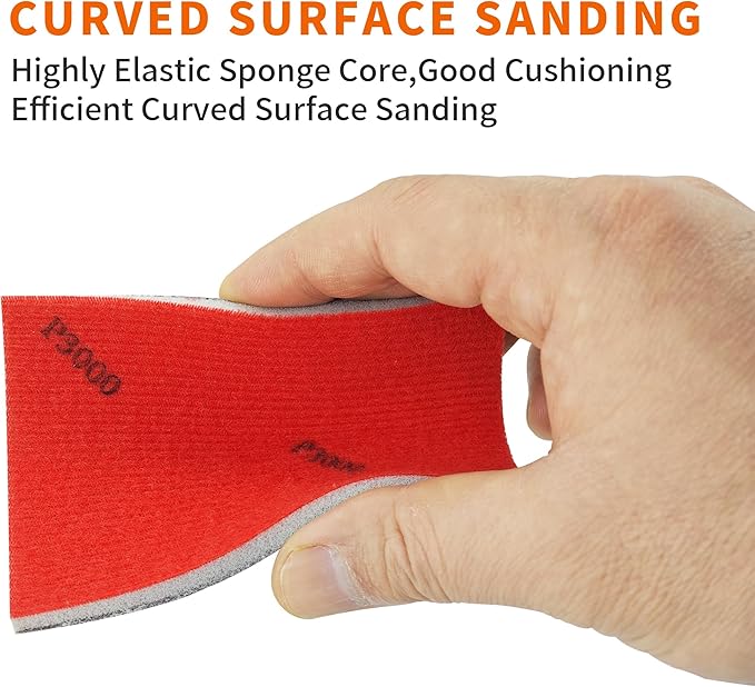 28 Pcs 3000 Grit Sanding Sponge,Ultra Fine Sandpaper,Soft Foam Hand Sander Block Wet Dry Sanding Pads for Automobile Wood Furniture Metal Drywall Polishing