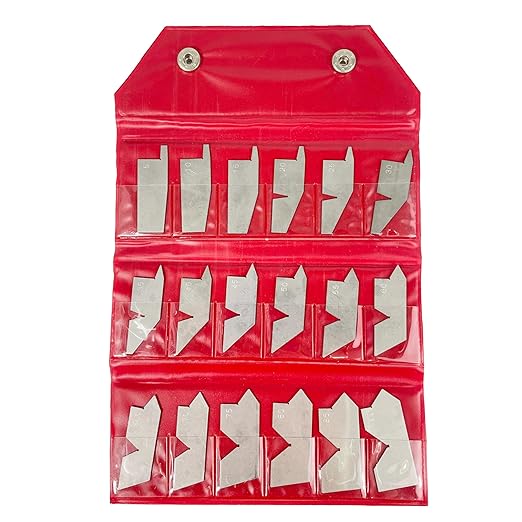 HFS (R) 18 Piece Angle Gauge Set with Pouch - Premium Stainless Steel