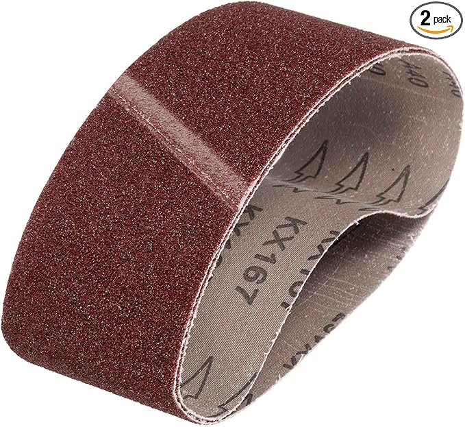 HARFINGTON 4 x 24 Inch Sanding Belts, 2 Pcs 40 Grits Aluminum Oxide Abrasive Belt Sander File Belt for Woodworking, Metal Polishing, Knife Sharpener