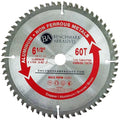 Benchmark Abrasives TCT 6 1/2 Inch Circular Saw Blade, Tungsten Carbide Tipped Non Ferrous Metal Cutting Saw Blade for Plastic, Fiberglass, Aluminum - 60 Teeth
