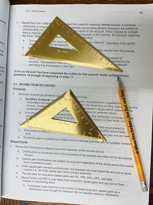 Golden Brass Ruler Stationery Set - Durable Brass Ruler (Isosceles - Right Triangular, 18cm Scale, Protractor)