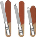 Stainless Steel Nail File (3 Pack) for Natural Nails, Metal Nail Files with Sharp Pointed Tip Fingernail File Sheath Case Double Sided Reusable Flat File Manicure Tool Home Salon Travel Use Men Women