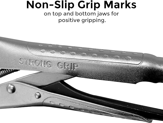 Strong Hand Tools Locking Chain Pliers, Removable 48″ Chain, Holds Up To 14" Diameter Pipes, Unique Easy Open Crank Handle, Quick Release Trigger, PFC1048