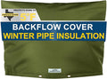 Backflow Preventer Cover Insulated (5°F) with Thick 7 Layers Fabric, 30" W x 24" H with Aluminum Foil Layer for Winter Pipe Freeze Protection, Sprinkler Covers for Outside (Green)