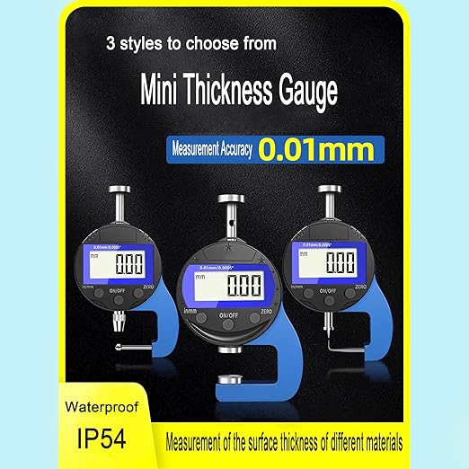 Digital Indicator Measuring Range 0-10mm0.0005''/0.01 mm Measuring Indicator, Digital Thickness Gauge, Suitable for use on CNC Machine Tools, lathes and Other Equipment.（YT）