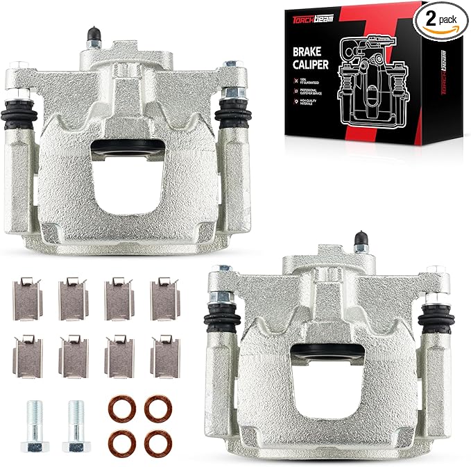 Torchbeam Rear Brake Calipers Set for Jeep 2007-2017 Wrangler, Jeep 2008-2012 Liberty, Dodge 2007-2011 Nitro, Jeep 2018 Wrangler JK, Rear Left and Rear Right Calipers Replace # 18B5046+18B5047