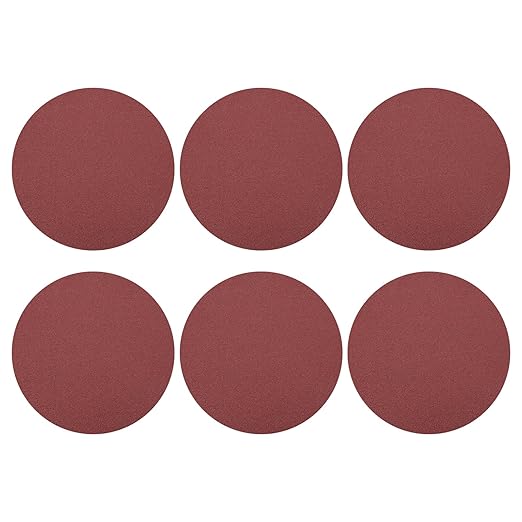 HARFINGTON 10 Pcs 6 Inch Sanding Disc 120 Grit Hook and Loop Sandpaper Random Orbital Sander Pads for Woodworking Automotive Metal Polishing