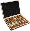Wood Chisel Sets - 12 Pcs Wood Chisels for Woodworking with Solid Wood Handle, 60CR-V Sharp Blades, Tight Connection, Ideal for Soft and Hard Laminated Wood Projects