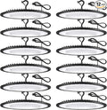 12 Pack 300W UFO Led High Bay Light Fixture,120V,5000K Daylight Commercial Shop Bay Lighting,45000LM,[1300W MH/HPS Equiv.] US Plug Area Lighting for Warehouse/Barn/Gym/Factory/Workshop/Garage