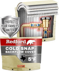 Redford Supply Co. Cold Snap (5°F) Backflow Preventer Insulation Cover, 28"W x 20"H, Pipe Insulation, Water Sprinkler Covers for Outside, Sprinkler Backflow Cover for Winter, Well Pump Bag (Beige)