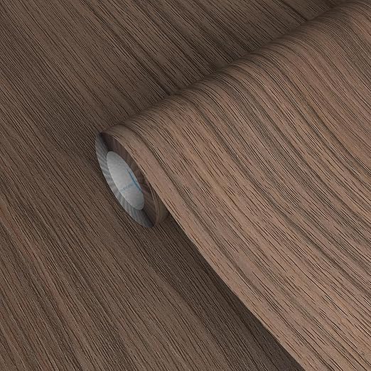 GSCIT Club Natural Walnut Wallpaper, 15.7 inch X 15ft Self Adhesive Wood Grain Repair Tape Patch for Tables, Chairs, Baseboards, Doors, Windows, Floors, Handicraft DIY.