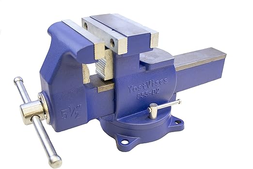 Yost Vises 855-D2 Industrial Grade Reversible Vise, 5.5", Blue