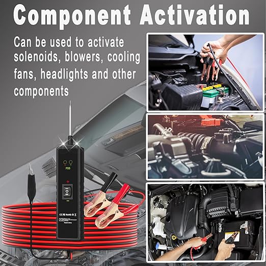Power Circuit Probe Tester 12V-24V DC Test Light,Car Fuse Tester Tool Short Circuit Located,Auto Electrical Tester Kit Component Polarity Identify with Overload Protection,P55 Auto Test Probe