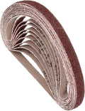 10 Pack Sanding Belts 3/4 x 18 Inch 36 Grit Aluminum Oxide Abrasive Sandpaper for Belt Sander Metal Grinding Wood Working Weld Rust Removal