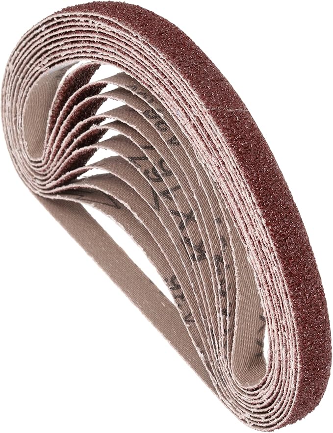 10 Pack Sanding Belts 3/4 x 18 Inch 36 Grit Aluminum Oxide Abrasive Sandpaper for Belt Sander Metal Grinding Wood Working Weld Rust Removal