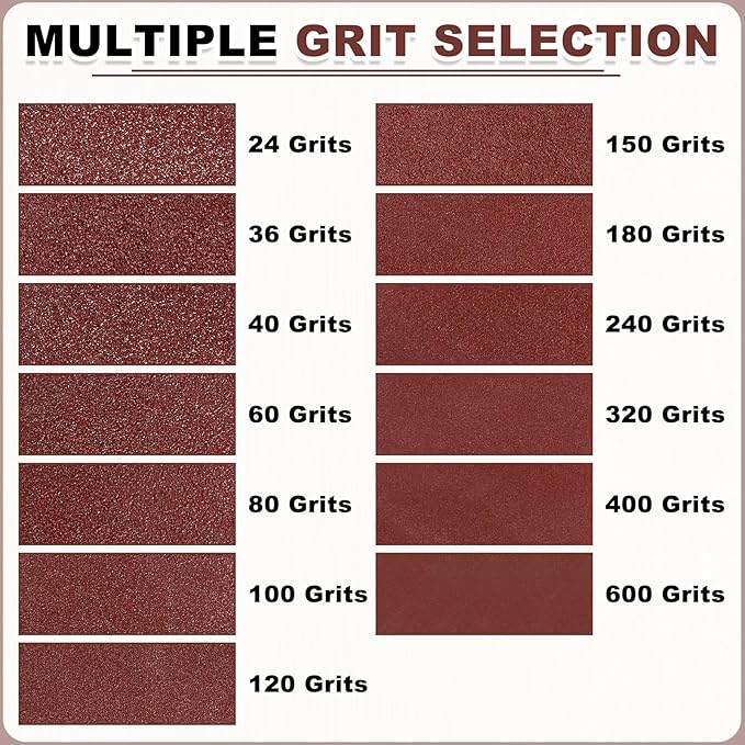 HARFINGTON 2 x 48 Inch Sanding Belts, 6 Pcs 120 Grit Aluminum Oxide Abrasive Belt Sander File Belt for Woodworking, Metal Polishing, Knife Sharpener