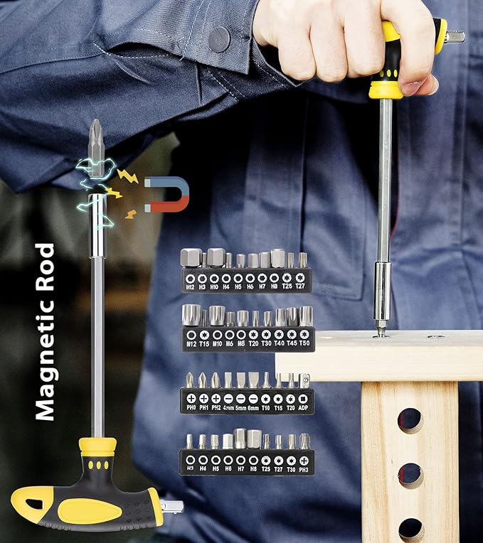 DOWELL Magnetic Screwdriver Set Slotted/Phillips/Torx 108-Piece Stubby Screwdriver Mini Precision Screwdriver Bits Set Hex Key Set Magnetizer Tool Kit for Repair Craft