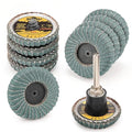 10PCS 120 Grit Curved Flap Disc 2 Inch Roll Lock Quick Change Sanding Discs 1pcs 1/4" Holder Surface Grinding Disc for Die Grinder Metal Surface Grind Burr Finish Weld Rust Paint Removal