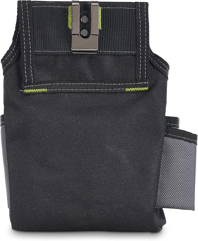 AWP Ballistic Nylon Mini Tool Pouch Multi-Pocket Organizer for Electricians, Professional Tool Box for Efficient Organization, Black/Gray | 1L-23021-2