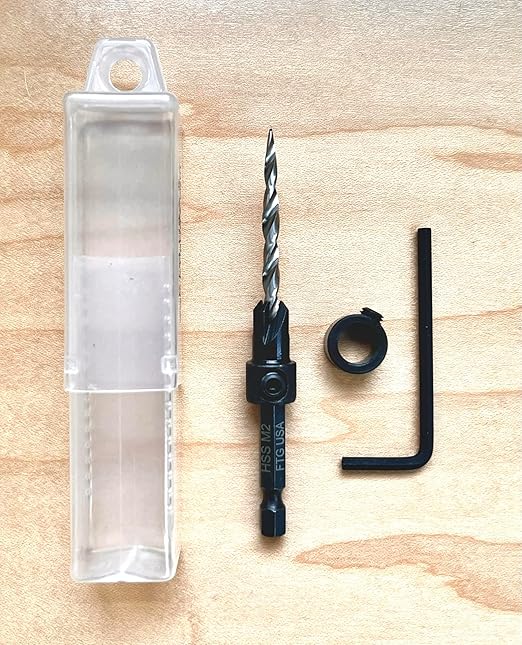 FTG USA Countersink Drill Bit for Wood with Tapered Drill Bit #8 (11/64")