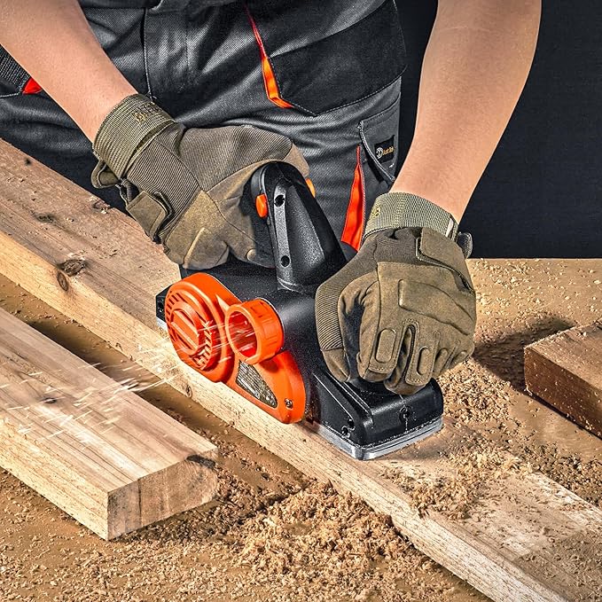 VEVOR Electric Hand Planer, 3-1/4" Width Corded, 16500 RPM High-Speed Powerful Handheld for Woodworking, Wood Chamfer DIY, Smooth Finish Carpentry Tool, FCC-SDoC