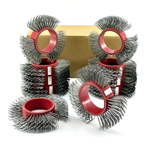 10PCS, Metal Blaster Clearing Brush/Replacement Coarse Abrasive Wire Wheel Belt/Rust Removal/Bristle Blasting for Efficient Surface Preparation (0.7mm Carbon Spring Steel, A Box with Ten Belts)