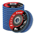 EZARC Flap Discs 120 Grit, 4.5" x 7/8" High Density Jumbo Zirconia Flap Sanding Disc Type 29 for Sanding, Rust Removal, Finishing, Grinding, Deburring (12 Pack)
