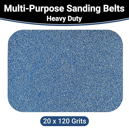 3x21 Inch Sanding Belts 20 Pcs 120 Grits Heavy Duty Belt Sander Zirconia Belt Sander Paper for Wood, Metal, Stainless Steel, Automotive, and Furniture