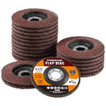 20 Pack Aluminum Oxide Flap Discs 4 1/2 for Angle Grinder 40 Grit 7/8” Arbor Flapper Wheel for Wood and Metal Sanding, T29