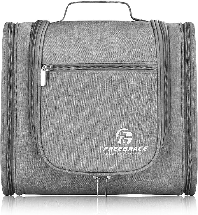 Hanging Toiletry Bag Extra Large Capacity | Premium Travel Organizer Bags For Men And Women | Durable Waterproof Nylon Bathroom, Shower, Makeup Bag For Toiletries, Cosmetics, Brushes