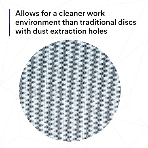3M Xtract Net Disc 310W, 240+, 8 in, Die 800L, Pack of 50 Hook and Loop Sanding Discs, Virtually Dust-Free, Value Option for Metal, Wood, Composites, Stock Removal, and Fine Finishing