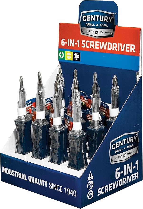 Century Drill and Tool 72194 Screwdriver Set, 6 Piece