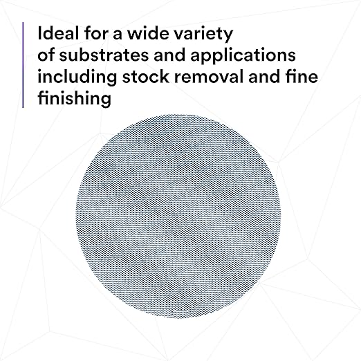 3M Xtract Net Disc 310W, 220+, 5 in, Die 500X, Pack of 50 Hook and Loop Sanding Discs, Virtually Dust-Free, Value Option for Metal, Wood, Composites, Stock Removal, and Fine Finishing