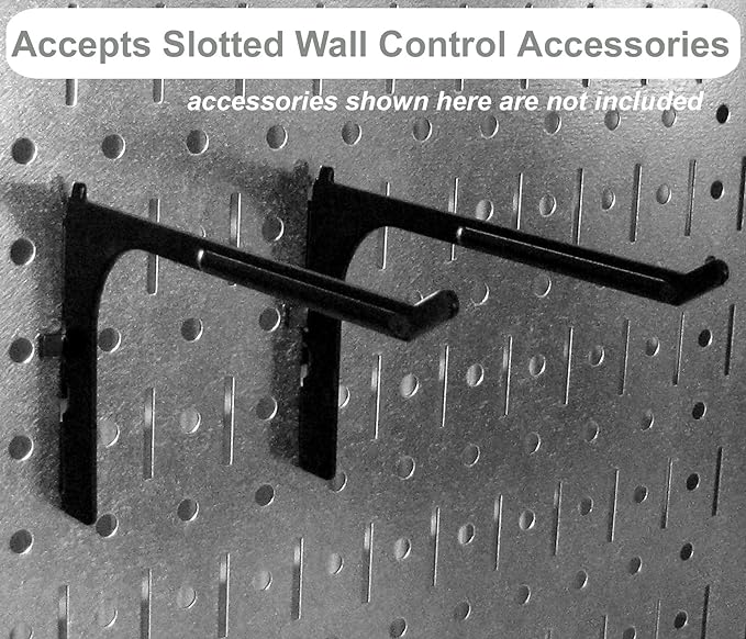 Wall Control Pegboard Organizer 4 ft. Metal Pegboard Standard Tool Storage Kit with Gray Toolboard and Blue Accessories