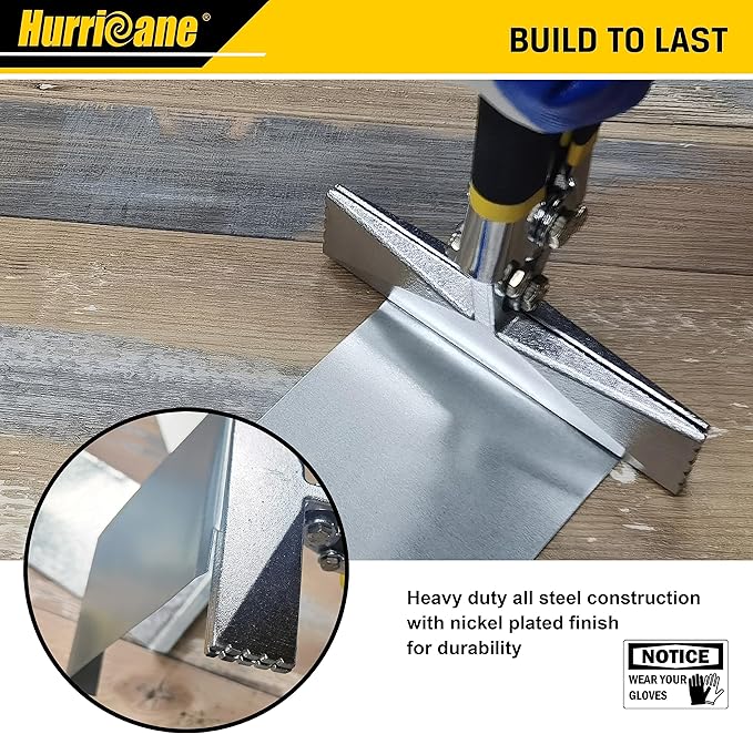 HURRICANE Sheet Metal Hand Seamer, 6 Inch Straight Jaw Sheet Bender Tools for Flattening Metal, Bending Pliers with Double Dipped Cushion Handle