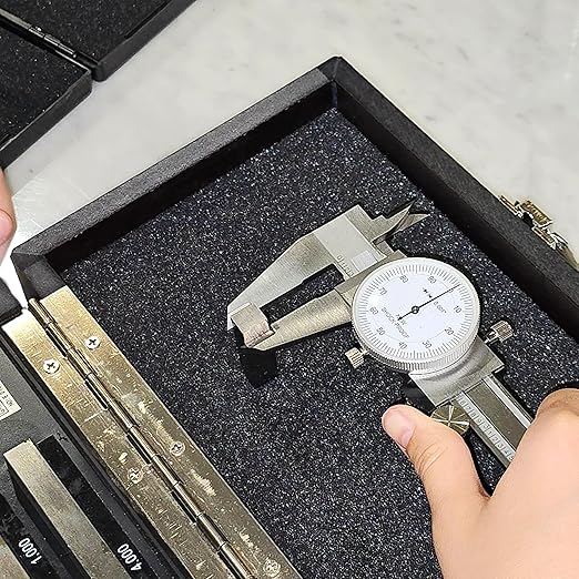 HFS(R) 0-6" Stainless Steel 4 Way Imperial Dial Caliper .001" Shock Proof