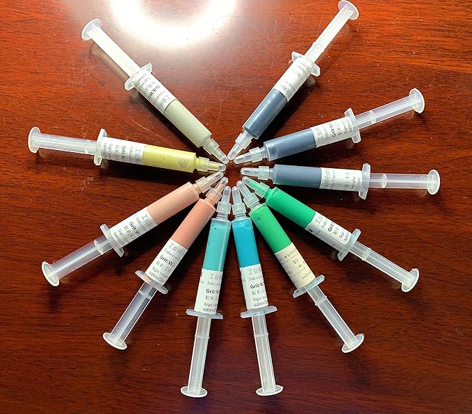 SIGNI 11Pcs Diamond Polishing Compound Lapping Paste Syringes 0.5 to 40 Micron 5 Gram for Polishing Metal and Jewelry (Oil Based)