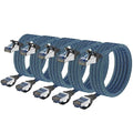 Cat8 Ethernet Cable 15 ft 5 Pack, High Speed 40Gbps 2000MHz, Braided, Blue, Compatible with Router, Modem, Laptop, PC, Gaming