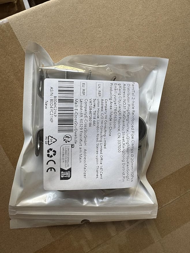 SS304 Conduit Clamps 3/4", 2-holes Pipe Bracket U Clamp for Cable/Water Pipe/Pipe, Heavy Duty Pipe Clamp | OD 3/4" | 10 pcs