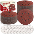 JTIEO 5 Inch Sanding Discs – 180 PCS Sandpaper Assortment for Orbital Sander Pads, Hook & Loop Sanding Pads, Round Sanding Disc Set for Random Orbital Sanders
