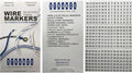 Sherco-Auto 450 Piece Vinyl Adhesive Labling Wire Marker Book – 10 Pages, 45 Labels Each (1–45) - Made in USA