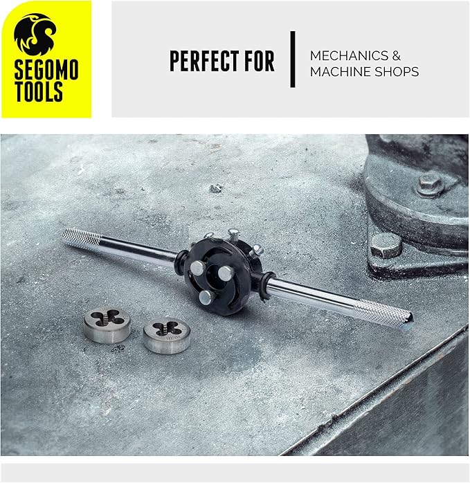 Segomo Tools 60 Piece Metric & SAE Threading Tap & Die Tool Set - TD60MMSAE