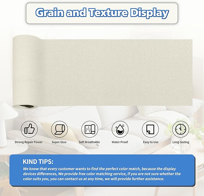 KING MOUNTAIN Canvas Repair Tape,Outdoor Gear Patch, 4×63 Inches,Waterproof,Self-Adhesive for Repairing Boat Covers,Sun Shades,Sofas,Tents,Lounge Chairs,Awnings (Rice Coffee)