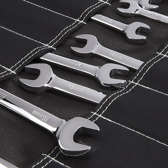 Dickies Large Wrench/Screwdriver Organizer Roll for Mechanics, 23 Tool Pockets, Durable Canvas Construction, 26 in. x 14.25 in. Unrolled, Black