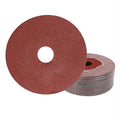 Aluminum Oxide Resin Fiber Sanding and Grinding Discs, 4.5” x 7/8”, 60 Grit - 25 Pack